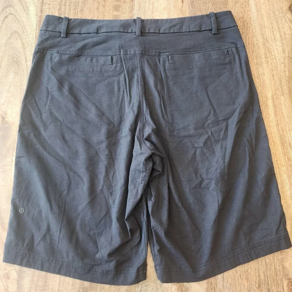 Lululemon Athletica Shorts Mens 36 Charcoal Chino Stretch Casual Golf Athletic